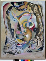 Expressionisme: "Schilderij op heldere achtergrond" Schilderij door Vassily Kandinsky